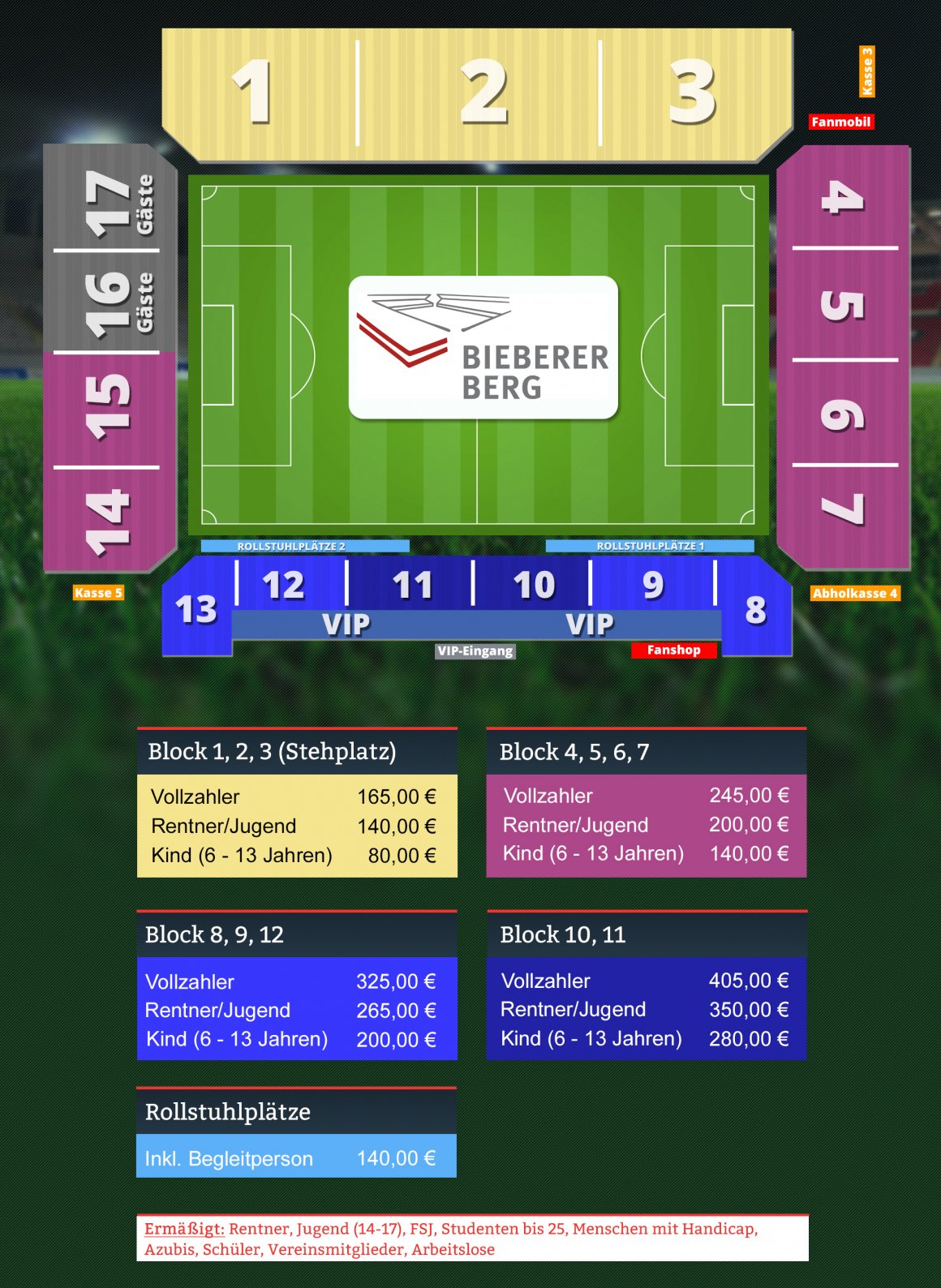 Dauerkartenpreise 25/26 Dauerkartenpreise 25/26