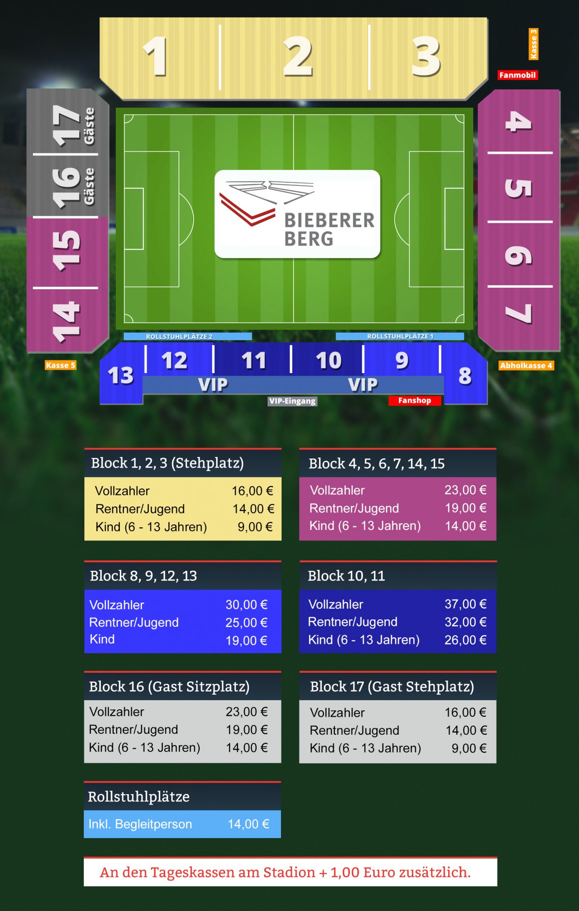 Tageskarten Preise 2026/27 Tageskarten Preise 2026/27